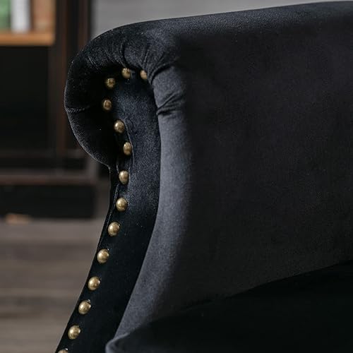 Miniatura 61 de Sillas de lectura Accent Midcentury - Sofá esquinero moderno y cómodo con respaldo copetudo para sala de estar, dormitorio, sala de recepción,