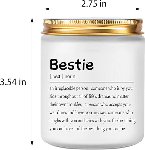 Miniatura 4 de Vela perfumada  Vela de mejor amiga  Regalo único de amistad para mujeres, mejores amigos, mejor amiga, regalo de cumpleaños, idea de regalo de