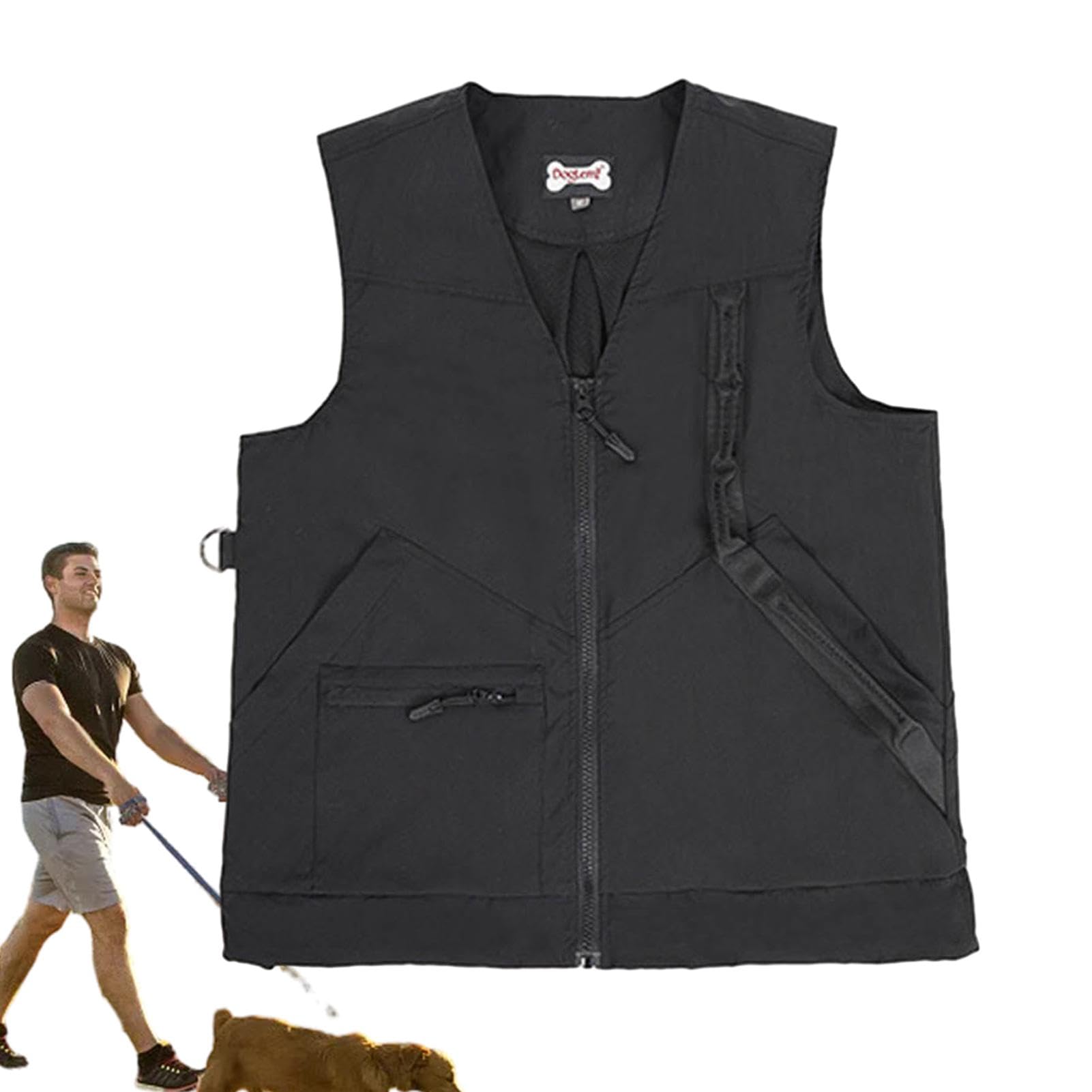 Chaqueta de entrenamiento para perros: paño de entrenamiento para manipuladores de mascotas, suministros para el dueño de mascotas | Chaleco de protección para entrenador de perros a prueba de viento