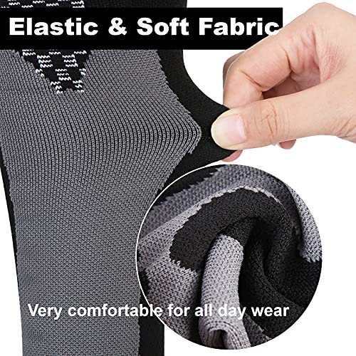 Meias de compressão para homens e mulheres 20-30 mmHg meias de compressão, Pacote com 3 (preto/branc