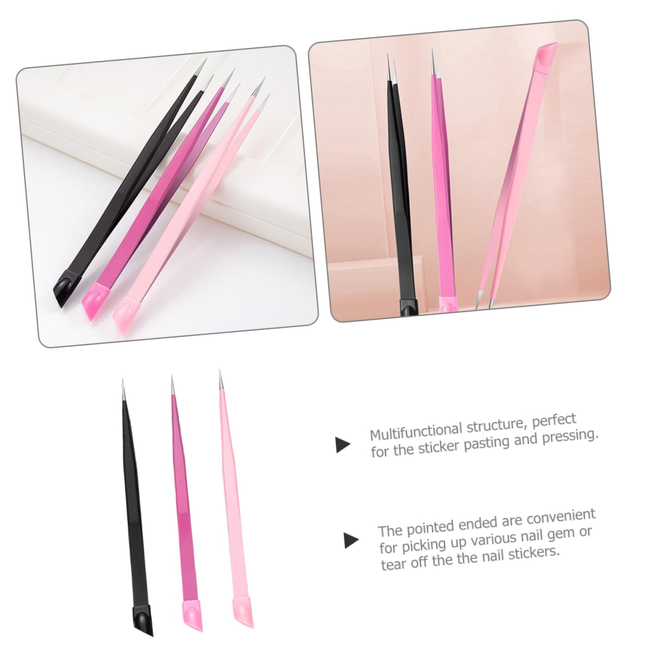 BESTYASH 4 set Pinze Multiuso Per Sopracciglia Ms Craft Donna Donne À Bellezza Unghie Pinzette Per Unghie Ciglia Pinzette Pinzette Professionali Pinzette A Punta Perline Pinzette 3 pezzi*4