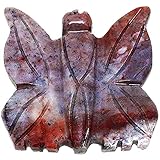 Nelson Creations, LLC 1.5 Inch Butterfly Natural Soapstone Hand-Carved Animal Charm Totem Stone Carving Figurine
