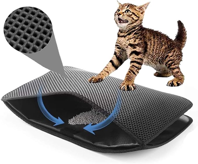 ACHE Cat Litter Pad, EVA Doublelayer Cat Litter Catcher Pad,