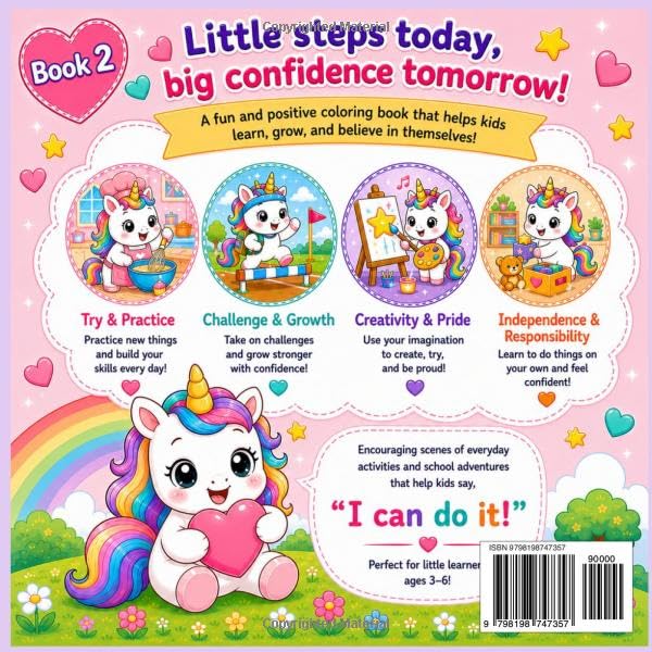 Cute Unicorn Happy Life Coloring Book: Creative Play, Music & Imagination for Kids Ages 3-6 image 3