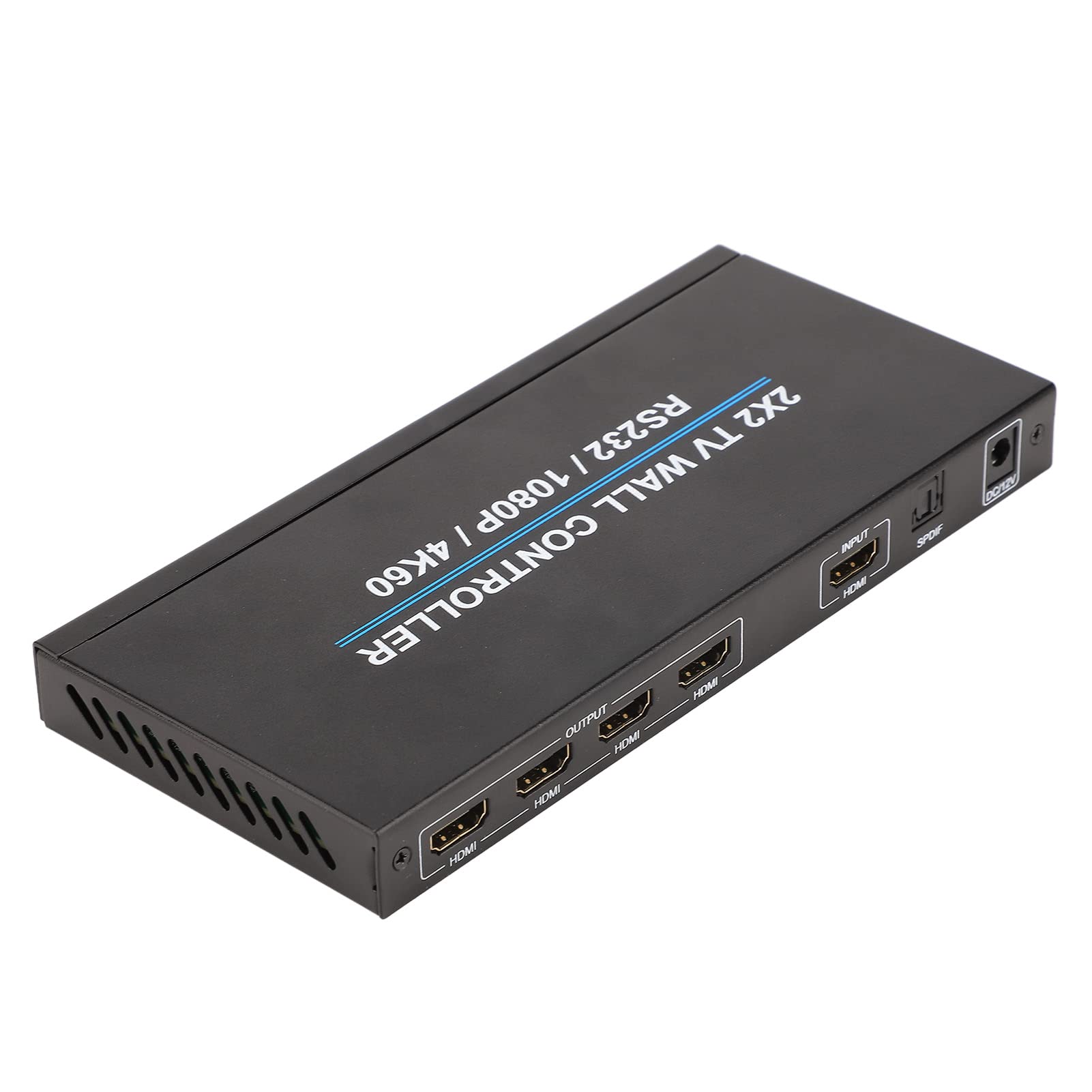 Dpofirs Controller per Parete Video HD 2x2, Controller per Parete Video con Interfaccia Multimediale, Display HD 4K e 60 Hz Controller da Parete per TV con Rotazione di 180 Gradi (Spina