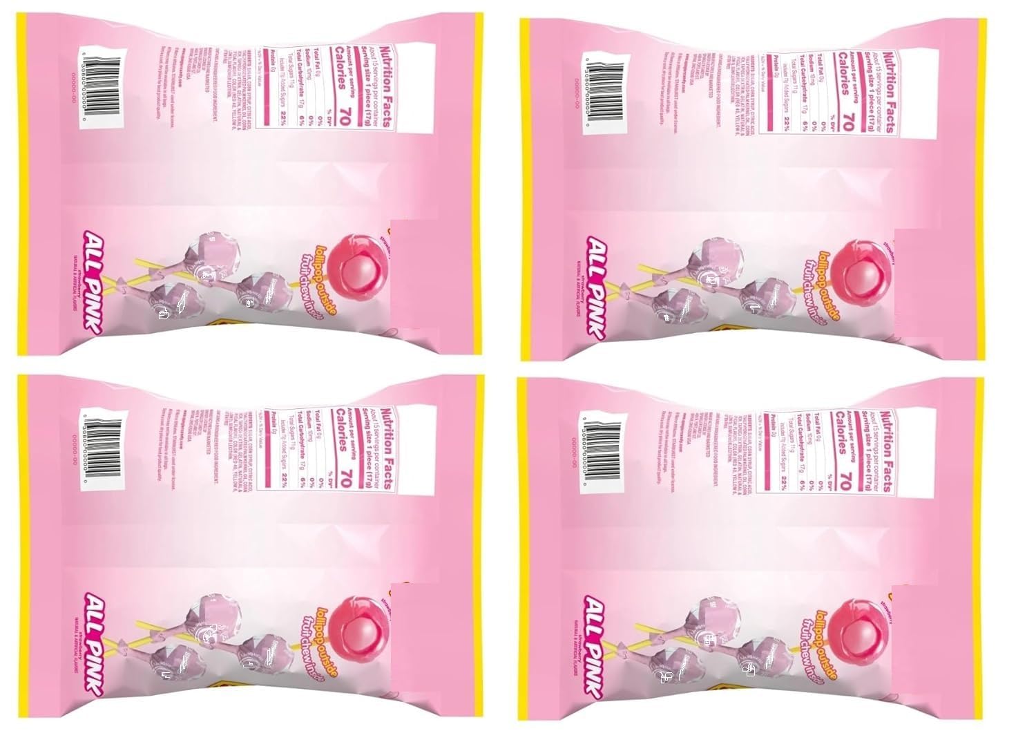 STAR BURST Pink Strawberry Lollipops Candy – 32oz Total | Individually Wrapped Strawberry Suckers with Fruity Chew Centers for Easter Baskets & Candy Bowls