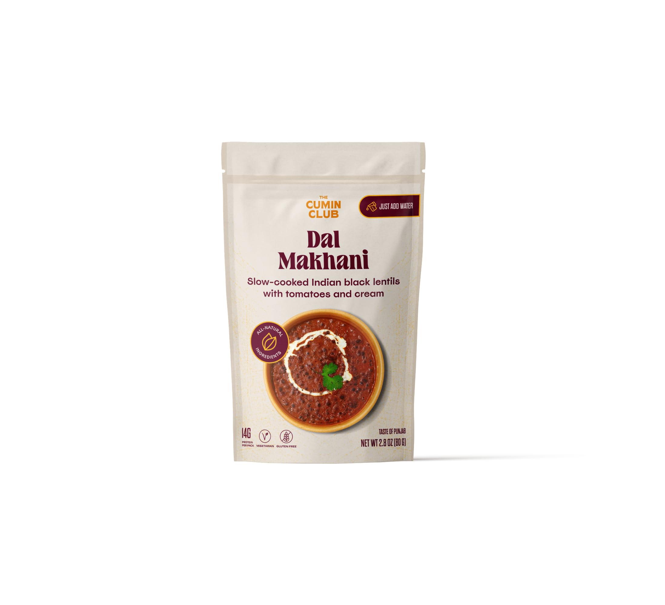 The Cumin Club Dal Makhani (Black Lentils) - Ready to Eat Indian Food, Instant Meal Curry Packet - Quick, Easy Cooking for Irresistibly Flavorful and Healthy Vegetarian Meals - Authentic Taste Pack of 5