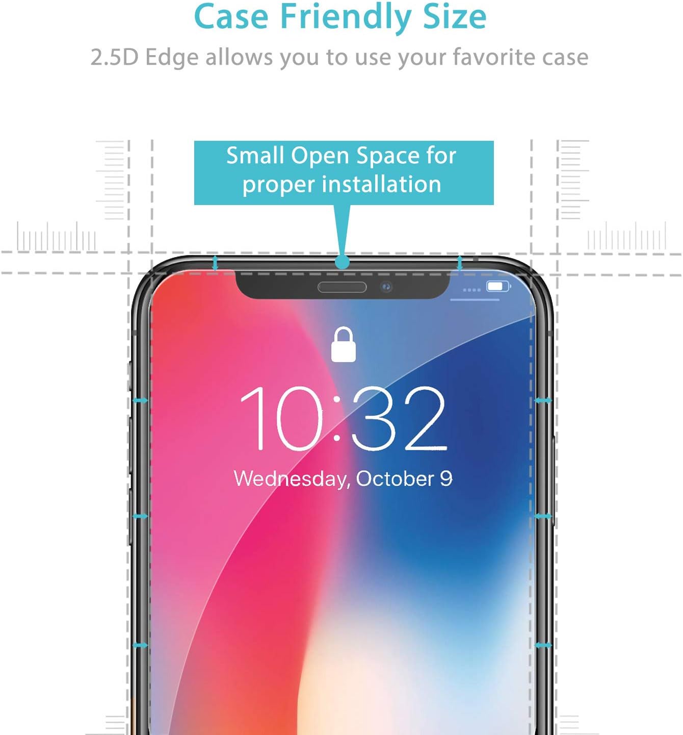 Syncwire Screen Protector for iPhone 11 Pro/XS/X 3Pack, 9H HD Tempered Glass with Auto Alignment Tool [Anti-Scratch, Bubble Free, Sensitive 3D Touch]