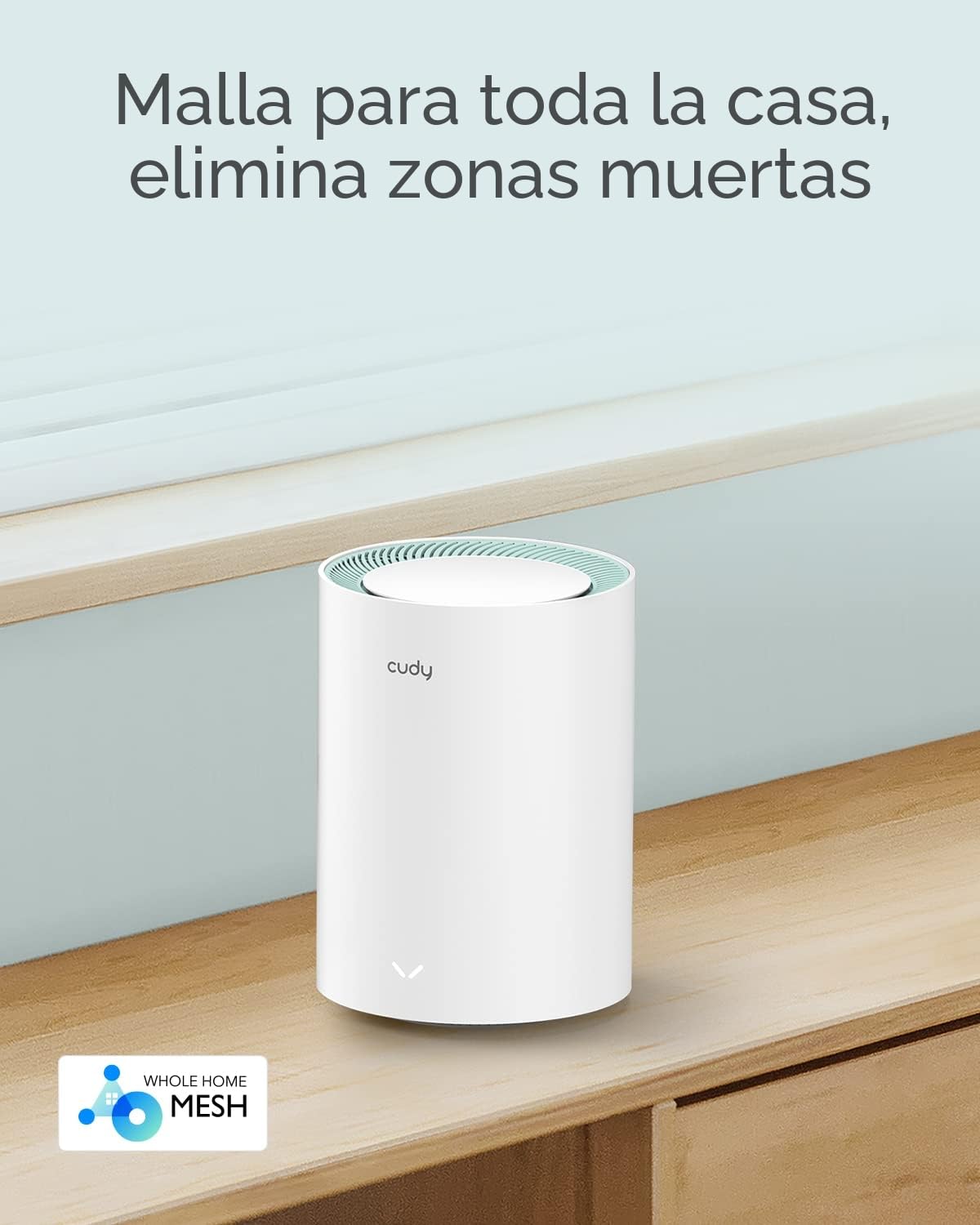 Cudy AC1200 Gigabit Sistema WiFi de Malla Completa, Banda Dual, Extensor WiFi, Puertos Gigabit, Antenas de Alta Ganancia, VPN, Cloudflare, Conecta hasta 100 Dispositivos, M1300 1 Paquete