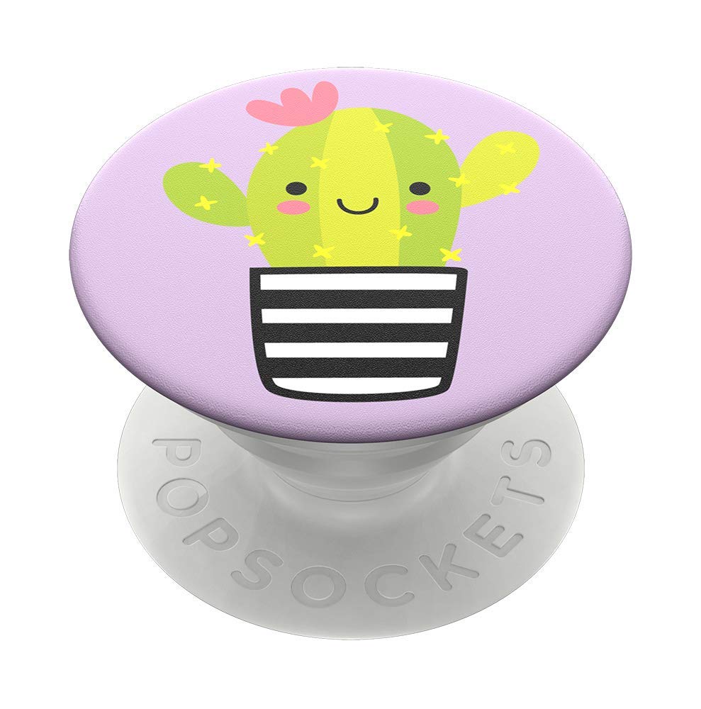 ​​​​PopSocket Pop Grip Nintendo Switch, Kindle E Reader, Ipad Pop Grip Expanding Stand and Grip with a Swappable Top for Phones and Tablets - Cactus Pal, Water Proof, Multi