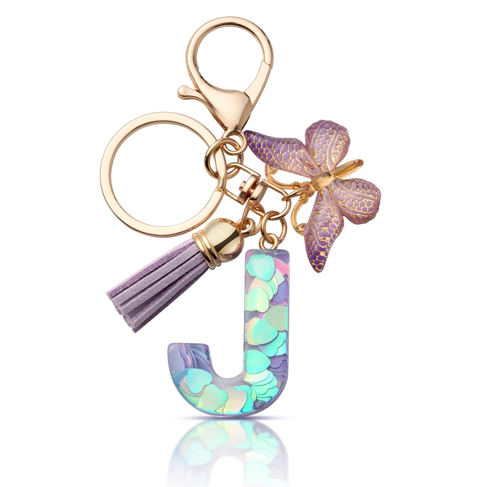 CHUQING Schlüsselanhänger Buchstabe Mädchen Schlüsselanhänger mit Anfangsbuchstaben Anhänger Schlüssel Letter Keychain für Frauen Damen