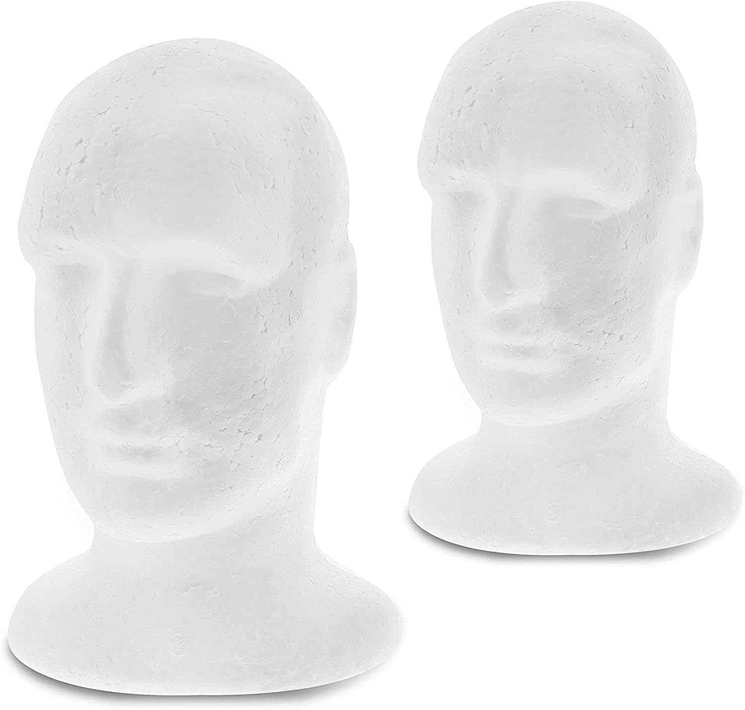 Male Mannequin Head, Foam Heads for Wigs (11 in, 2 Pack)