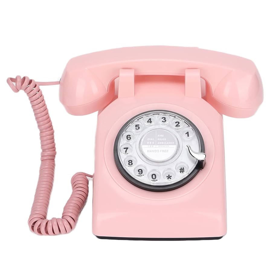 Amazon | 回転式電話、家庭用のビンテージレトロ固定電話、1960