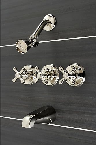 Miniatura 6 de Kingston Brass KB230AX - Grifo victoriano para bañera y ducha, negro mate, 72 x 8 x 7.38 pulgadas