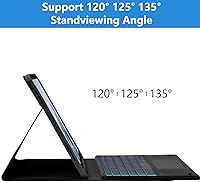 Vista 5 de BQSS Touch - Funda con teclado para iPad Air de 13 pulgadas (M3/M2 2025/2024), funda de teclado para iPad Pro de 12.9 pulgadas
