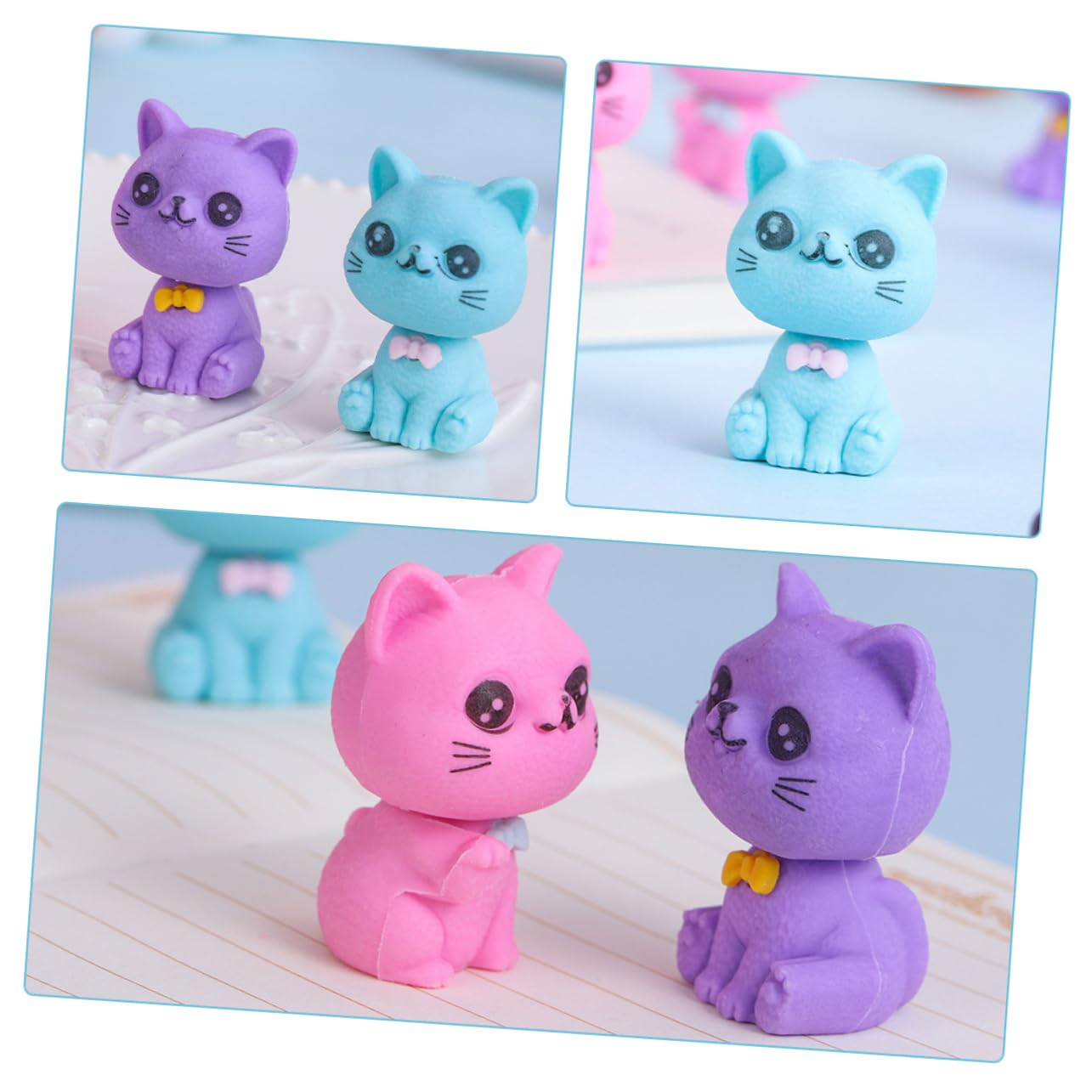 48 Cat Shaped Radiergummis Tpr für Schule, Klasse, Kinder, Dekor