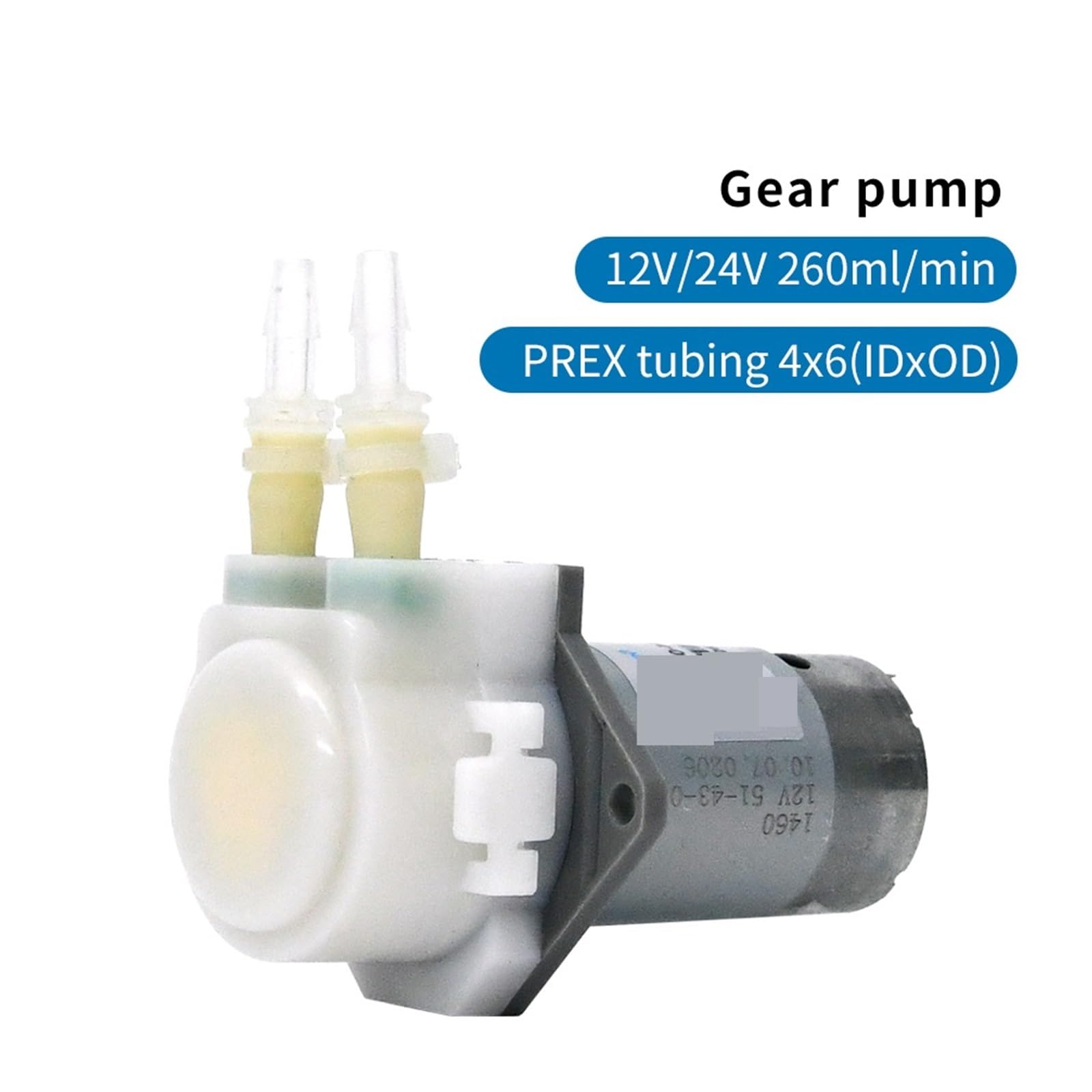 Maszyna do napełniania płynami, 260ml/min KHPP260 pompa perystaltyczna 12V 24V pompa zębata silnik prądu stałego pompa samozasysająca PREX rura silikonowa pompa dozująca(KHPP260 24V(HA)-B22)