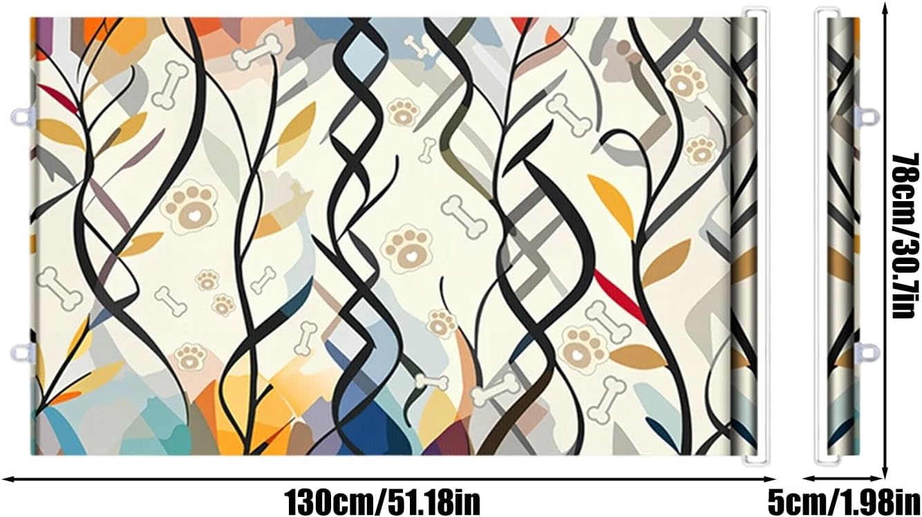 Pet Gate for Cats Indoor,Retractable Puppy Safety Fence,Small Pet Gate Indoor - for Staircase Hallway Doorway Kitchen Bedroom Bathroom Home House Apartment