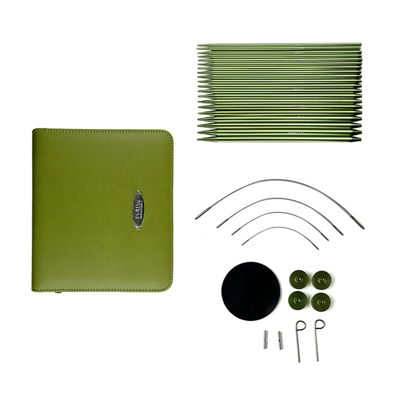 Buxuaaaa Interchangeable Needle Circular Knitting Needle Set with Case and Accessories Round Knitting 2.2-5.0mm Interchangeable Circular Set