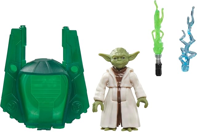Star Wars Epic World Maître Yoda, 4-Inch Figure d'action à l'échelle, navire & 2 Accessoires, Jouets pour garçons & Filles Âge 4+