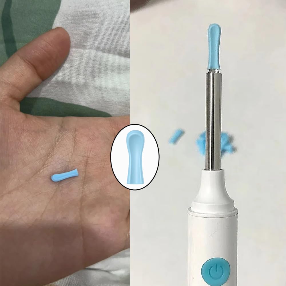 50 Pack Ear Wax Removal Tips Replacement Disposable Silicone Earwax Remover Rubber Tips Cover Caps for Ear Wax Removal Tool Camera Otoscope Ear Canal Cleaner Ear Camera Ear Scope