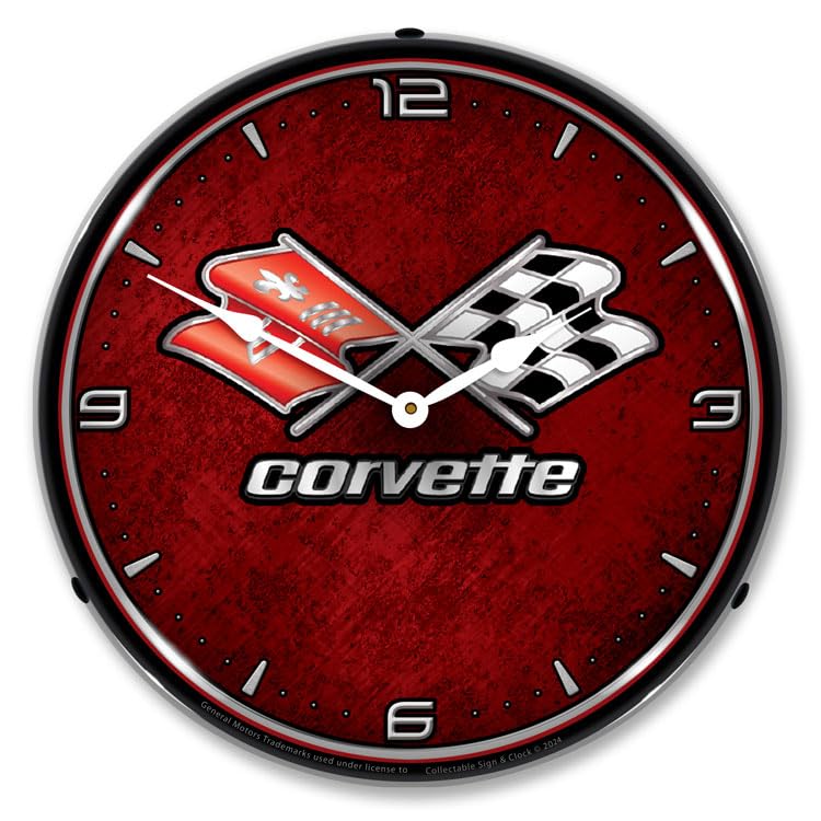 C3 Corvette Backlit LED Lighted Clock