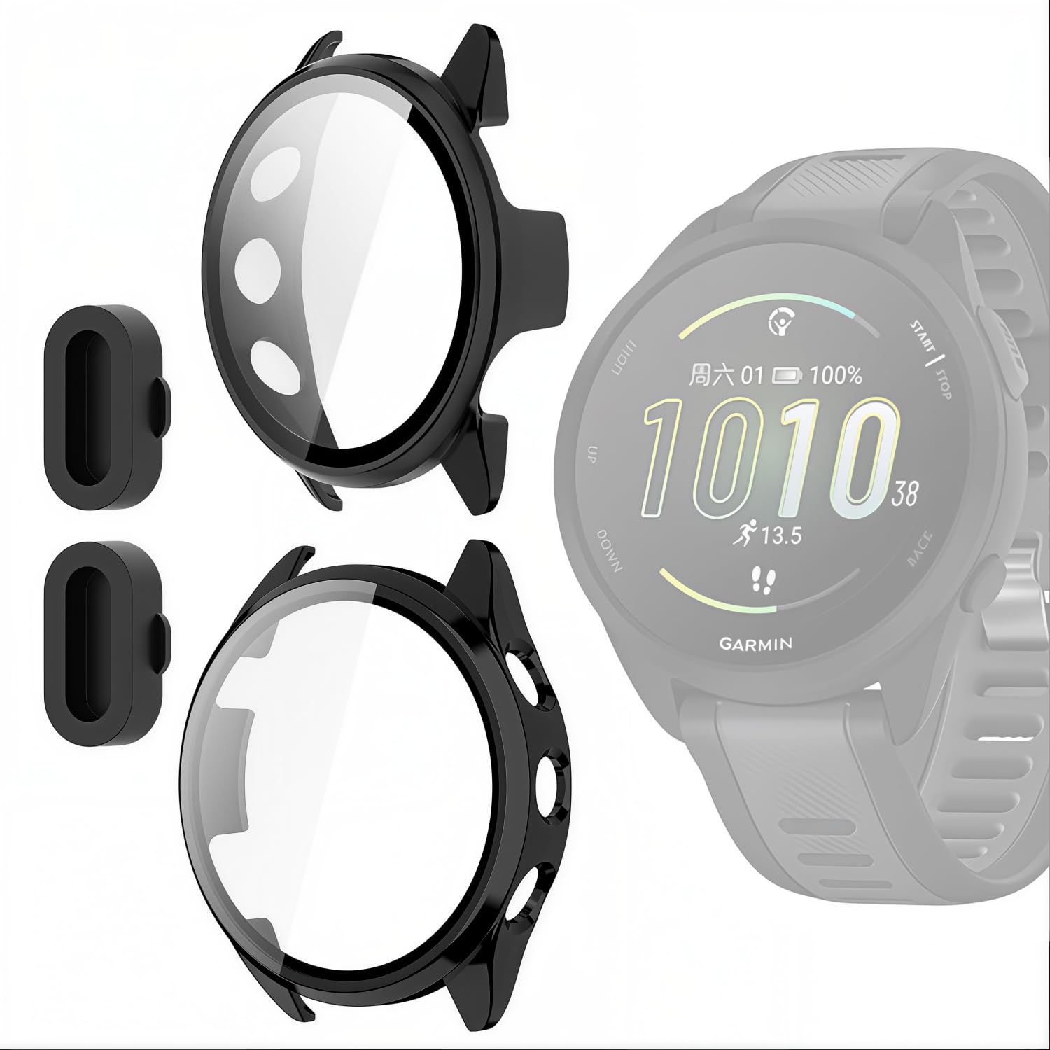 ZORBES® 2 Pack for Garmin Forerunner 165 Smartwatch Screen Protector Case-picture-12
