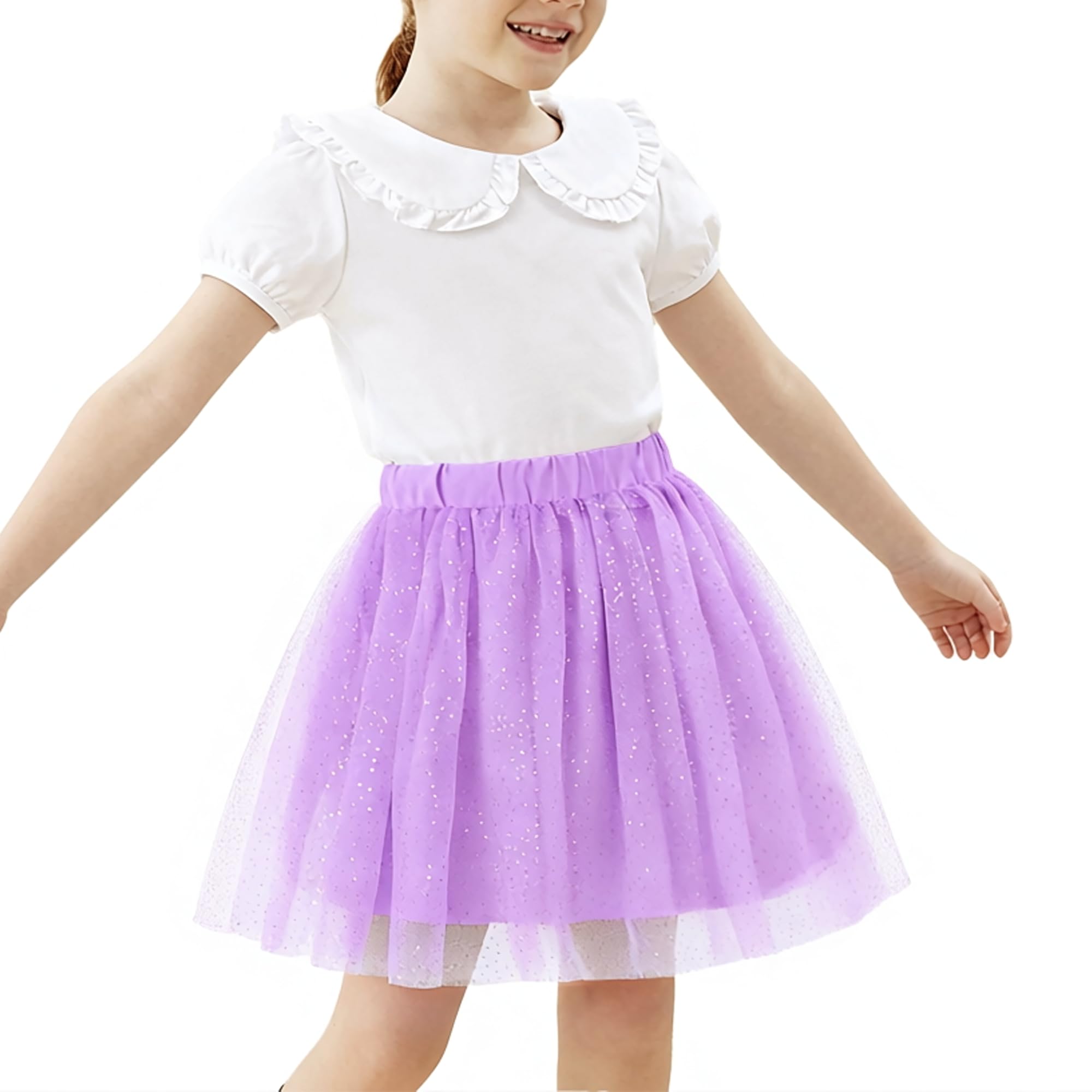 Magic Park 1-14Y Toddler Tutu Skirt Kid Tulle Skirts Little Girl Solid Color Short Skirt Girls Holiday Birthday Clothes
