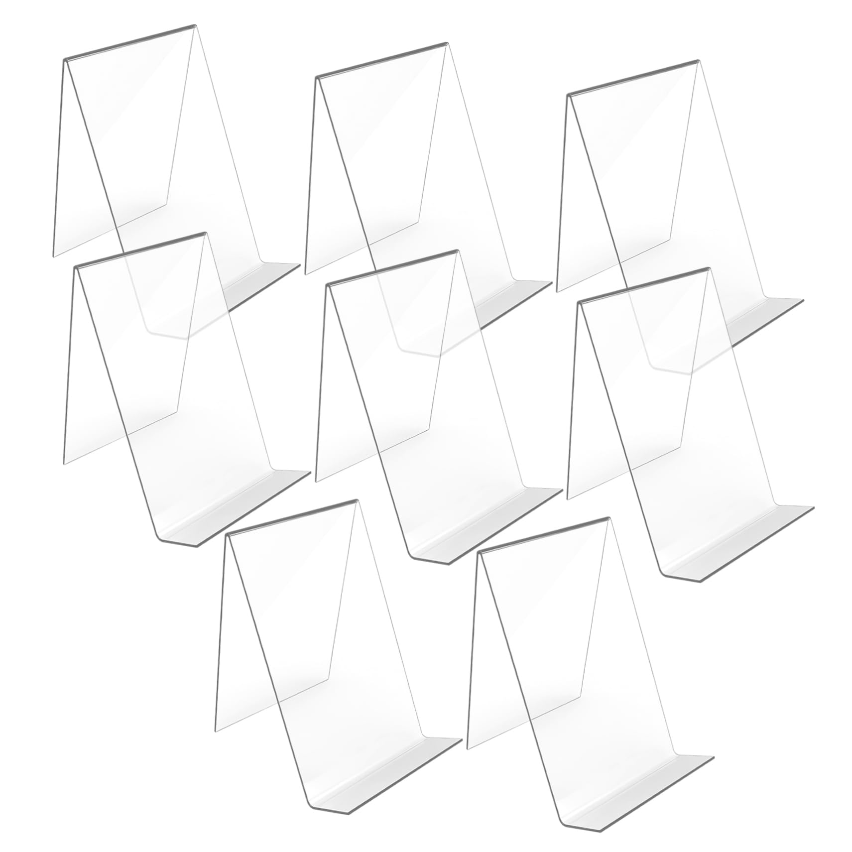 Operitacx 2 Sätze Acryl Buchständer Teilig Transparentes Design Für Bücher Flyer Und Broschüren Stabiler Tischaufsteller Für Im Büro Und Zuhause 8 Stücke * 2