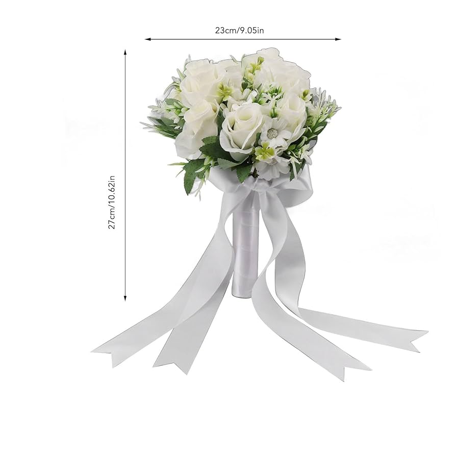 エンジェルブーケ ローズシルクフラワー シミュレーション ウェディングブーケ エンジェルブーケ ローズシルクフラワー シミュレーション