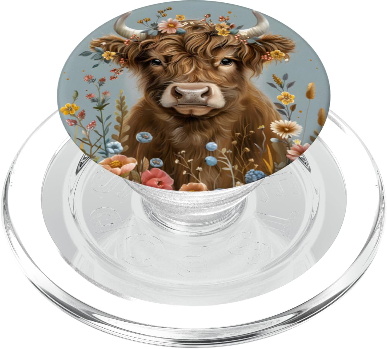 Baby Highland Cow PopSockets PopWallet for MagSafe