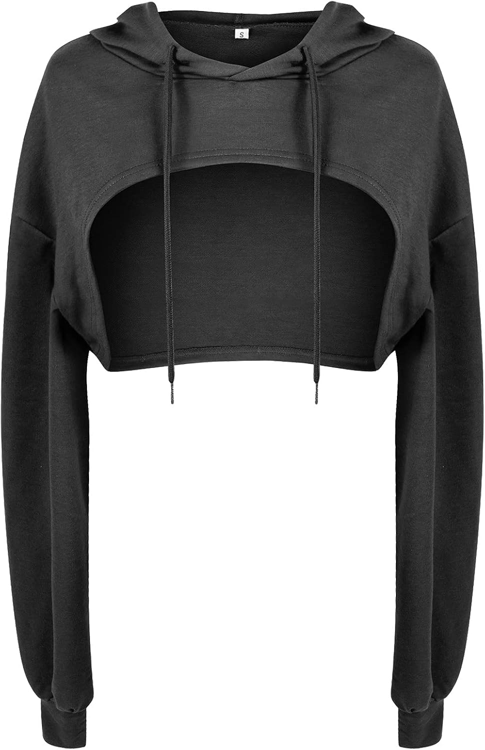 BEJONS Women Long Sleeve Cropped Super Crop Top Hoodies Sweatshirt Aesthetic Punk Hip Hop Dance Sexy Rave Cloth - Image 5