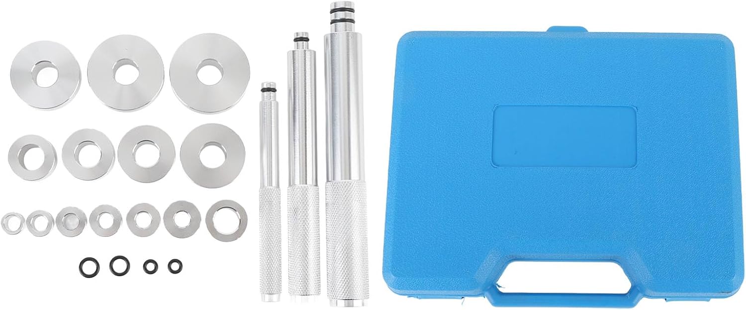 17PCS Bearing Press Kit,Aluminum Alloy Universal Bearing Race and Seal Driver Install Set with 14 Bearing Adapters