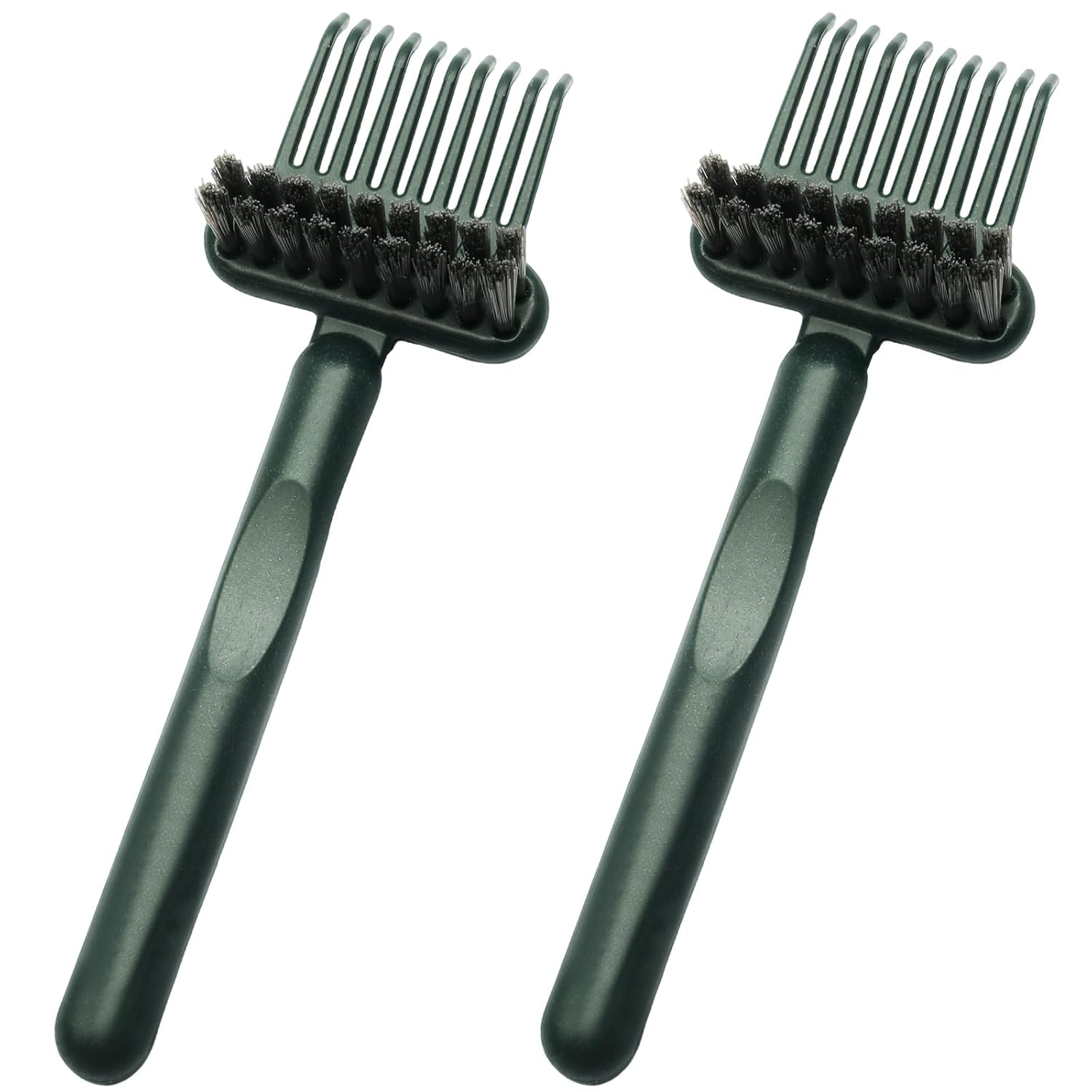 2 Pcs Hair Brush Cleaner Tool, 2-in-1 Hairbrush Cleaner for Removing Hair, Portable Brush Cleaning Tool for Home, Salon & Travel (Green)