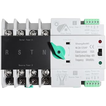 ATS Emergency Current Switch 4P 100A AC220V Silver Contacts