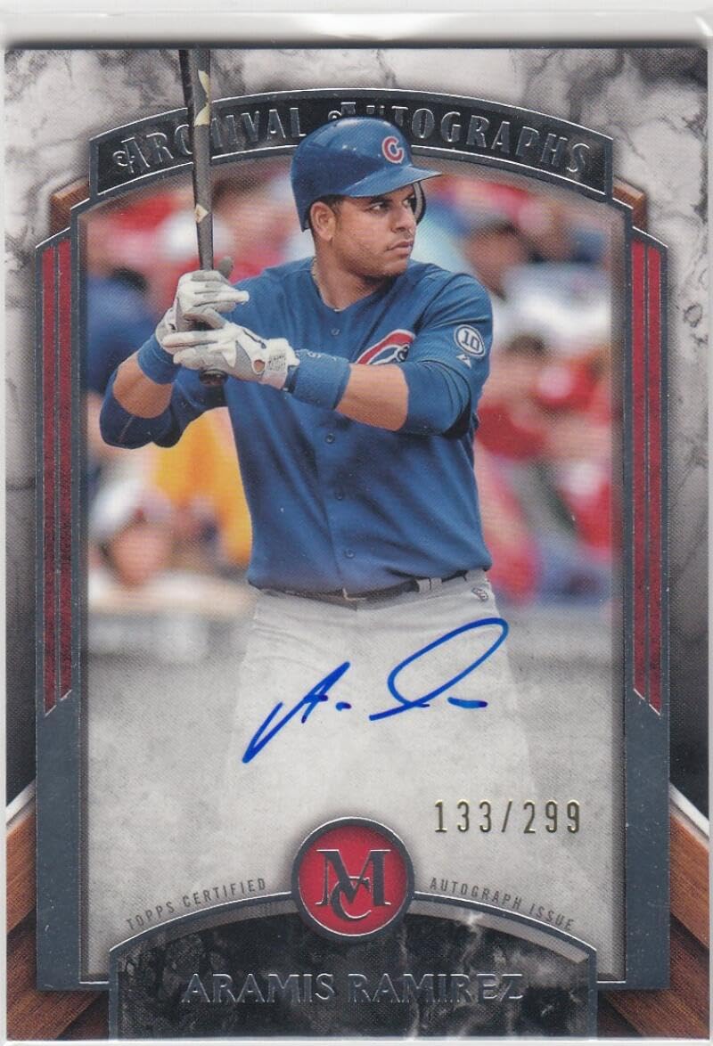 Baseball Trading Card MLB 2022 Topps Museum Collection Archival Autographs #AA-AR Aramis Ramirez NM Near Mint Auto 133/299 Cubs