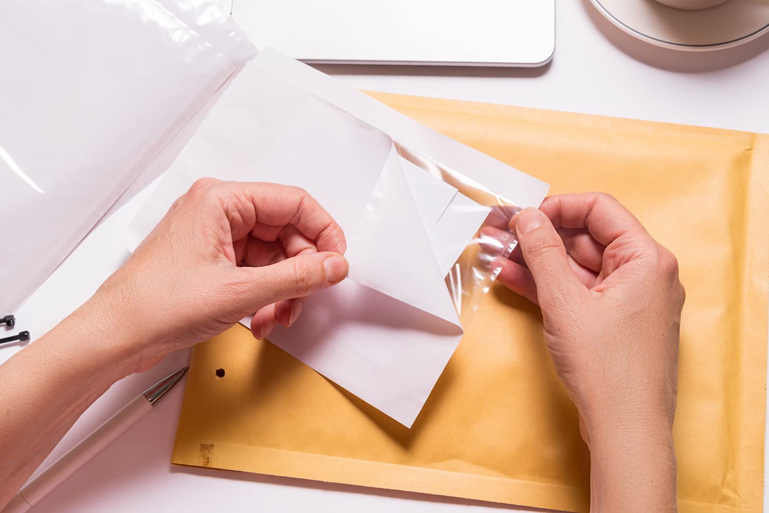 Pakomat Bolsas para albaranes DIN C5 para A5, transparentes, autoadhesivas (1000)