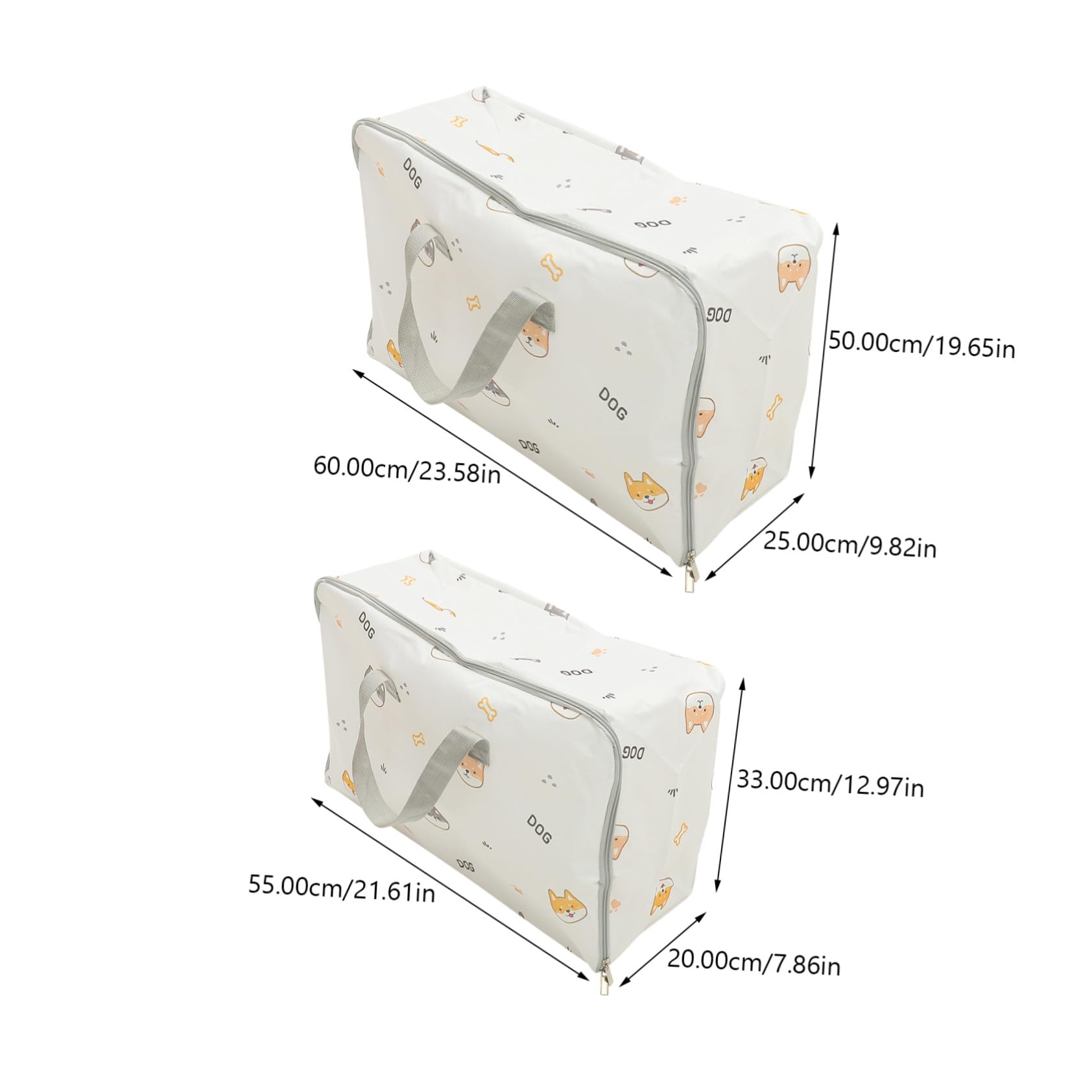 PACKOVE 2 Pezzi Sacchetti Impermeabili in Tessuto Oxford Grandi Borse Multiuso con Cerniera per Viaggio e Stoccaggio capacità Extra per Abbigliamento e Biancheria
