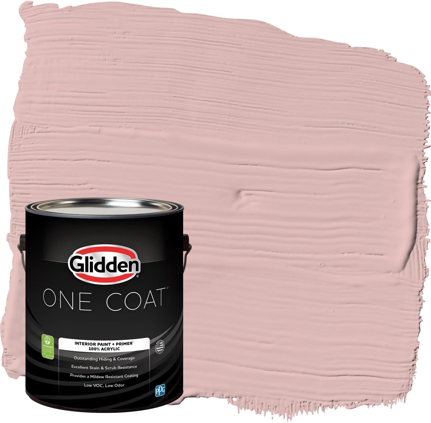 Glidden One Coat 1 gal. Rose Hip/Pink Flat Interior Paint with Primer
