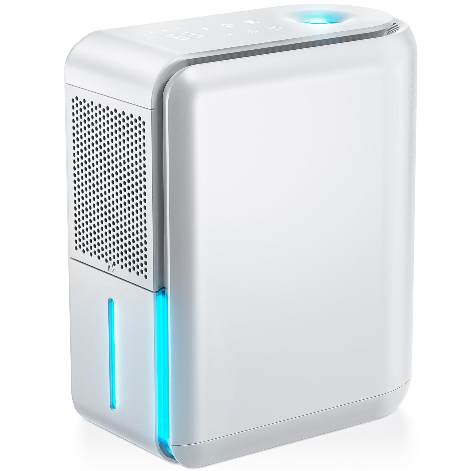 除湿機 小型 【除湿・加湿・空気清浄 一台3役】 除加湿空気清浄機 強力 湿度設定 マイナスイオン機能 タイマー付き ペルチェ式 除湿器 1L大容量タンク UV除菌ライト 除湿乾燥 部屋干し 湿気対策 梅雨対策 花粉対策 20畳 狭所向け コンパクト 除湿空気清浄機 カビ防止 結露防止 七色ライト 静音 省エネ (オフホワイト)