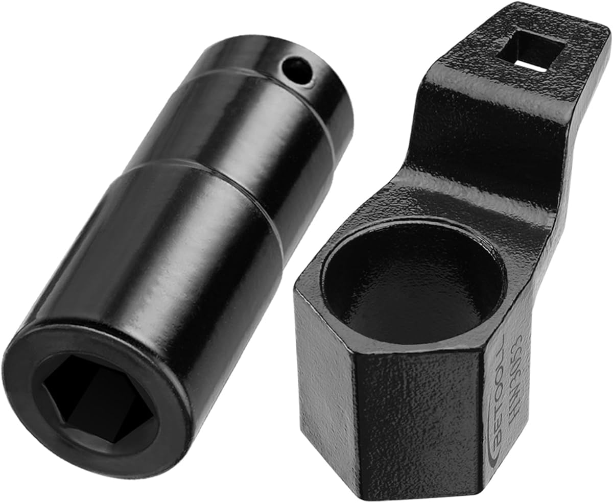 BETOOLL 19 mm Harmonic Balancer Socket & 50mm Crankshaft Crank Pulley Wrench Holder Tool Removal Holding Spanner kit Compatible with Honda and Acura Engines