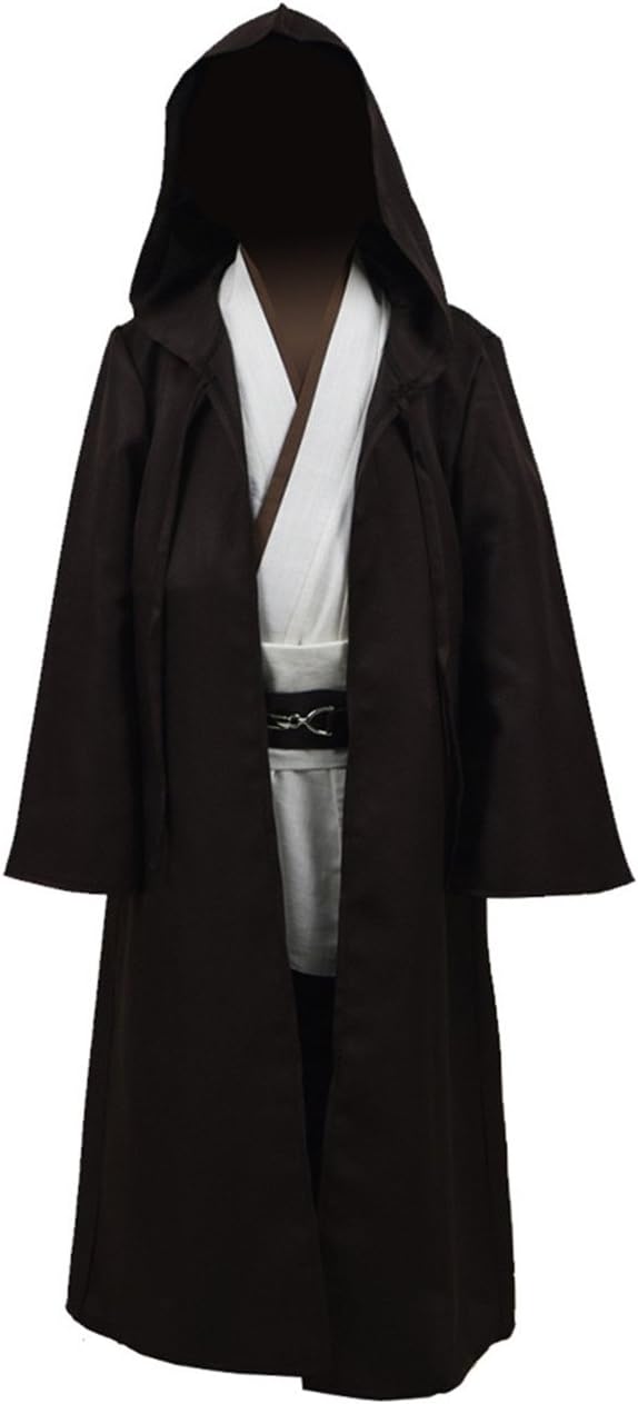 SKYPOL Kids Jedi Costume Robe Hooded Cape Tunic Outfit for Halloween Costume