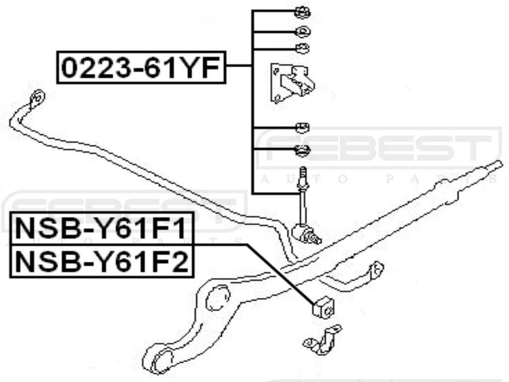 Amazon.com: 54613-Vc223 / 54613Vc223 - Front Stabilizer Bushing 