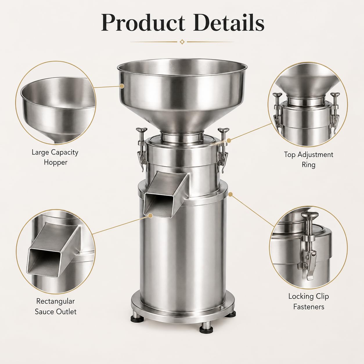 Molinillo De Mantequilla De Cacahuete Comercial, Molinillo Eléctrico De Acero Inoxidable para Mantequilla De Frutos Secos, Procesador De 30 Kg/H Y 2800 RPM para Uso En Restaur