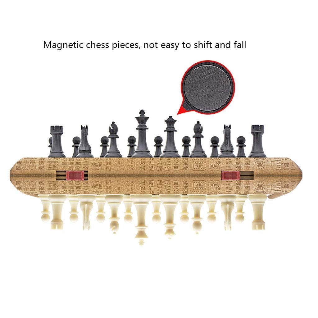 Scacchi Set di Scacchi in plastica Magnetica Pannello Pieghevole per Scacchiera Gioco di intrattenimento Professionale Scacchi Scacchiera Pieghevole Portatile Set di Scacchi