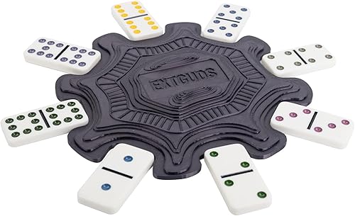 Extguds Accesorios de dominó de tren mexicano, cubo de plástico para dominó de tren mexicano, centro de mesa para mexicanos, 5.8 pulgadas, hasta 8