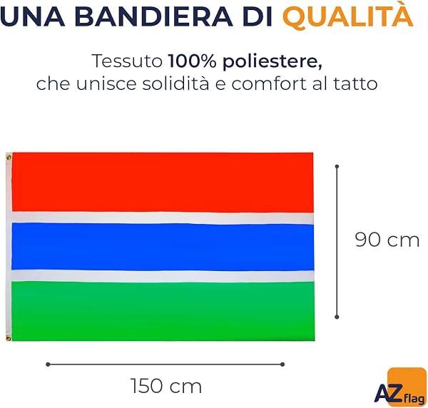 AZ FLAG Bandiera Gambia 150 x 90 cm - Bandiera Gambiana 90 x 150 cm - 2