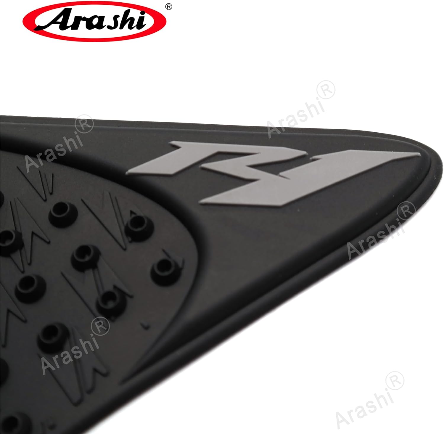 Arashi Black Gas Fuel Tank Side Pads Protector Knee Grip Traction for Yamaha YZF R1 2007-2008