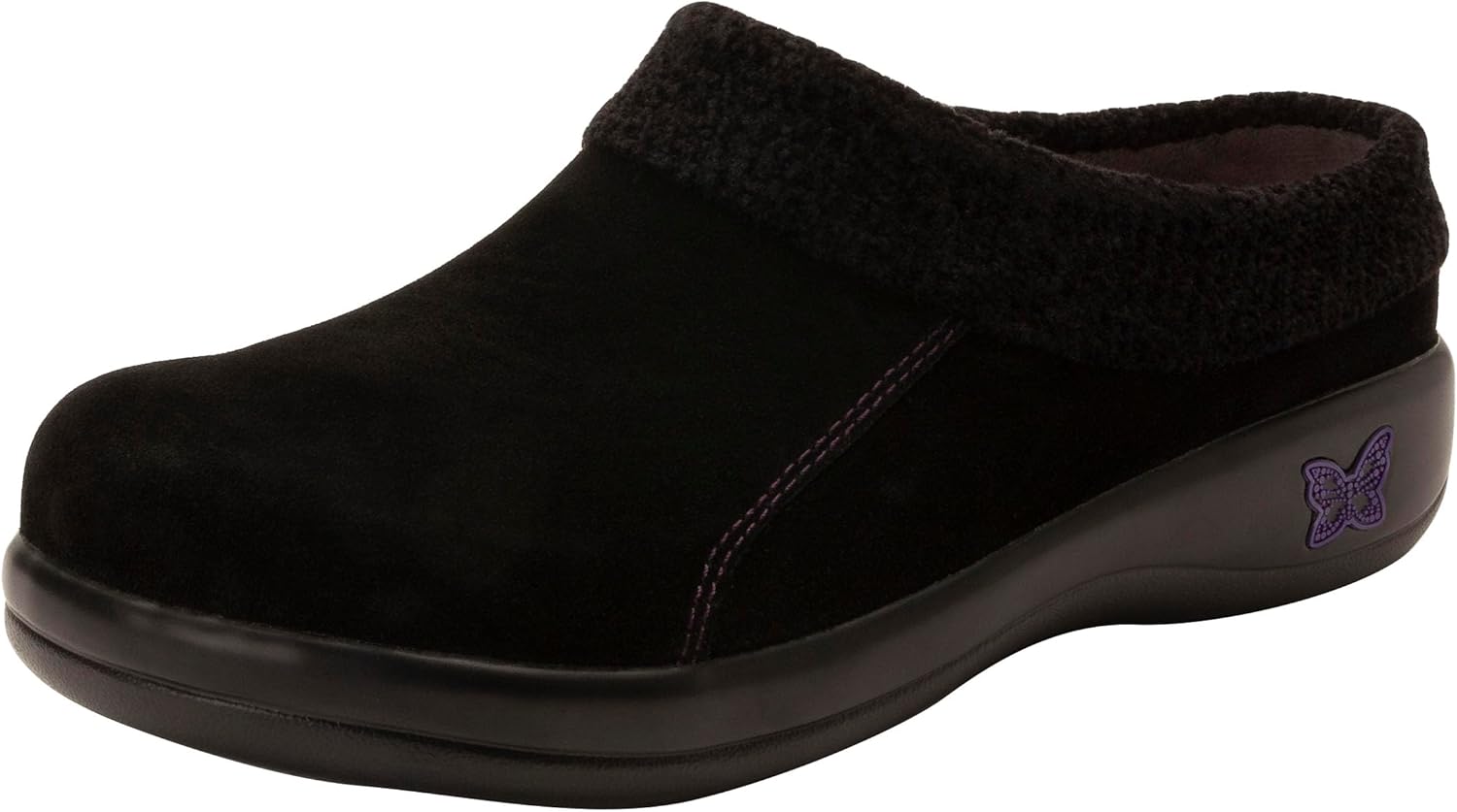 Alegria Womens Kyah Black Suede Leather Clog 8-8.5 M US