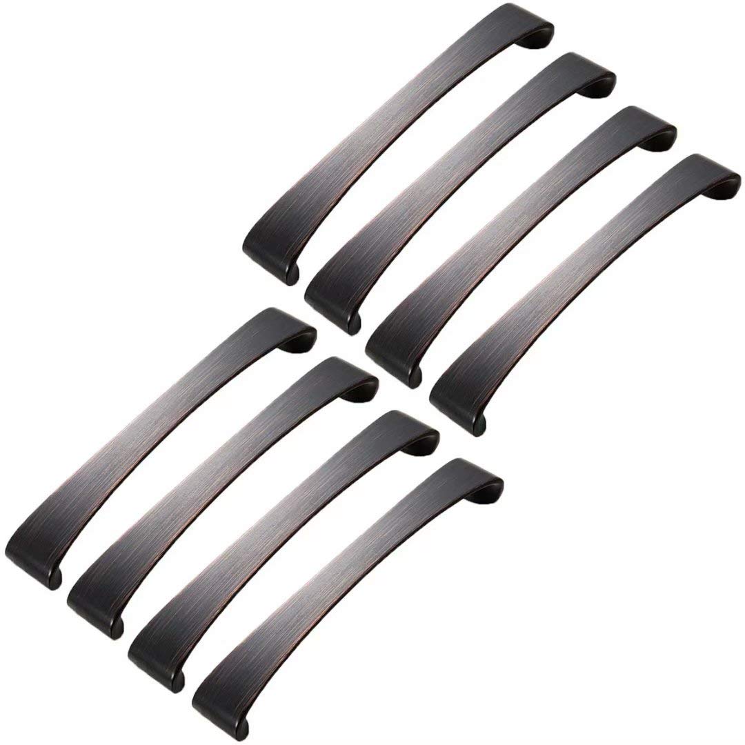 NLQCSXWEP Zinc Alloy Cabinet Bow Handle, 8 Pcs Black Red Zinc Alloy Cabinet Drawer Pull Handles with Hole Distances 96-192mm(Hole Distance:160mm)